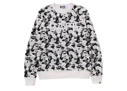 BAPE ABC Camo Crystal Stone Crewneck Gray