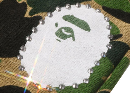 BAPE ABC Camo Crystal Stone Sweat Pants Green