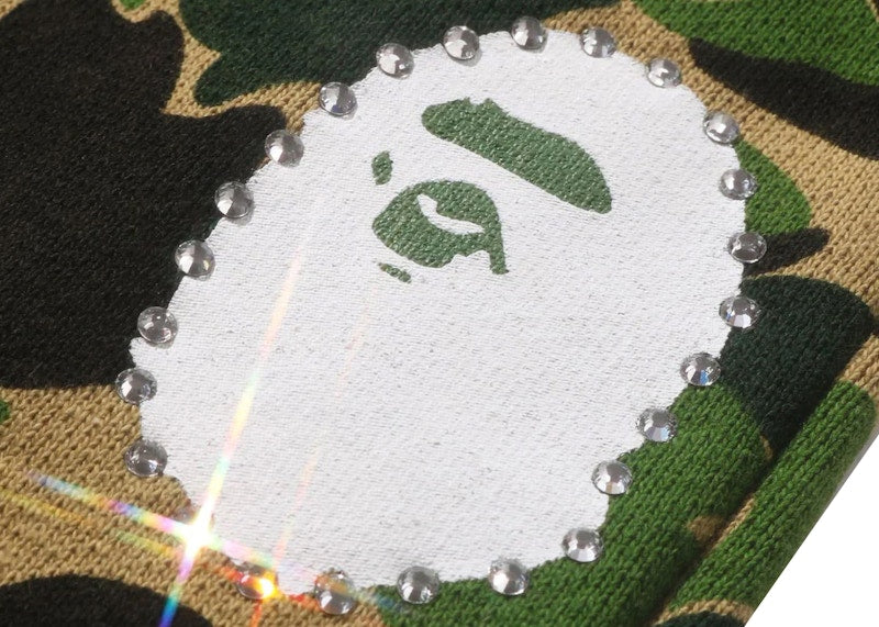 BAPE ABC Camo Crystal Stone Sweat Pants Green