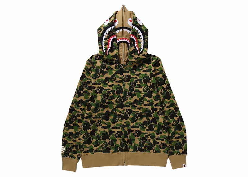 BAPE ABC Camo Double Shark Full Zip Hoodie (FW23) Green