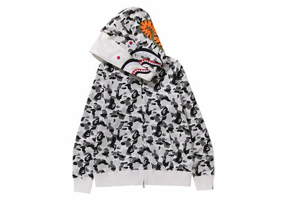 BAPE ABC Camo Double Shark Full Zip Hoodie (FW23) Grey