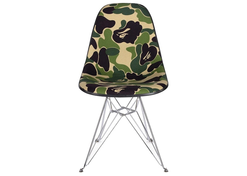 BAPE ABC Camo Fabric Modernica Fiber Shell Chair Green