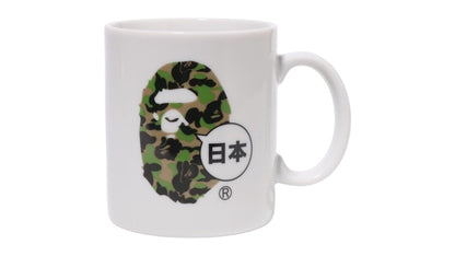BAPE ABC Camo Japan Ape Head Mug White/Green
