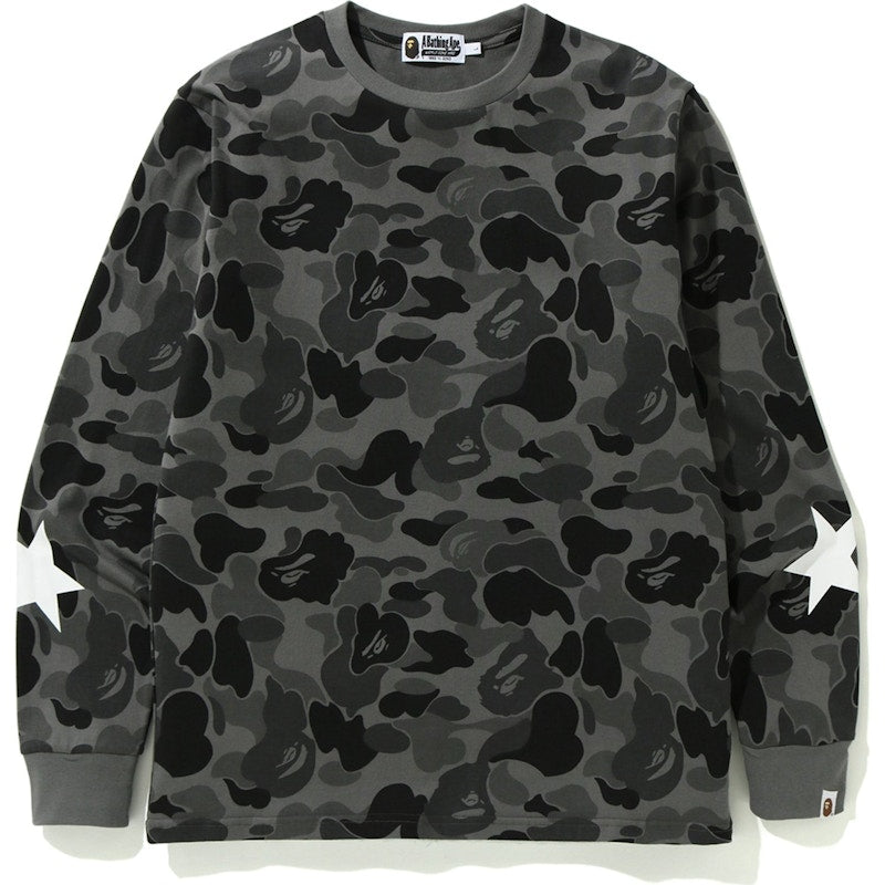BAPE ABC Camo L/S Tee Black
