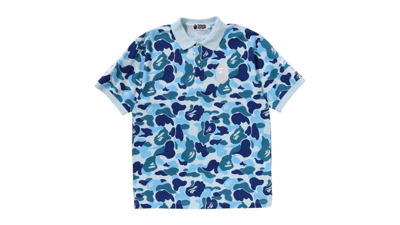 BAPE ABC Camo Large Ape Head Polo Blue