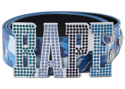 BAPE ABC Camo Leather Belt Blue