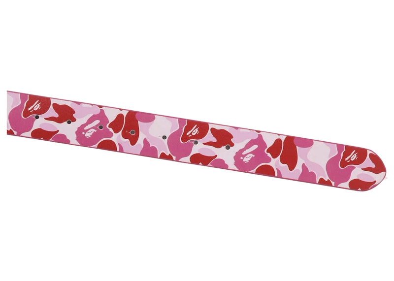 BAPE ABC Camo Leather Belt Pink