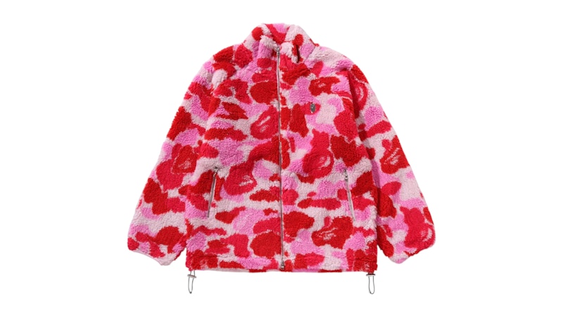 BAPE ABC Camo Metal One Point Boa Jacket Pink