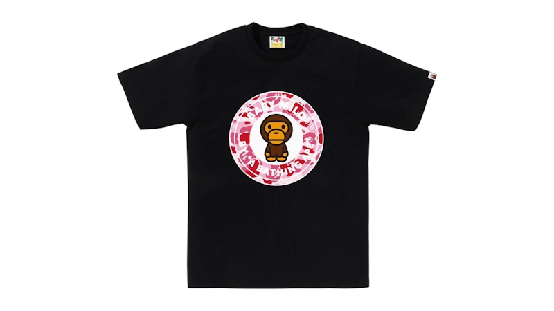 BAPE ABC Camo Milo Busy Works Tee Black/Pink