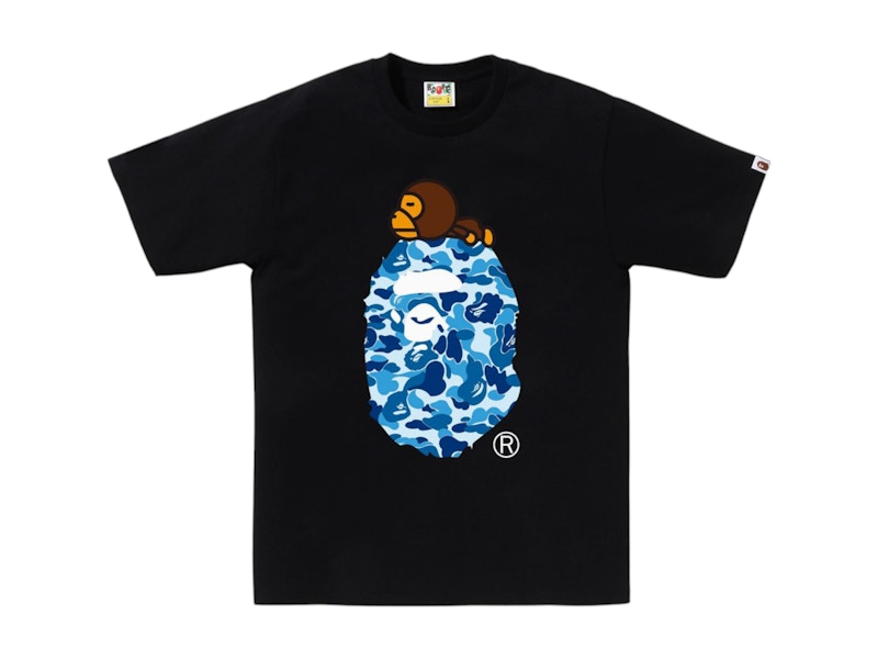 BAPE ABC Camo Milo On Big Ape Tee (SS25) Black/Blue