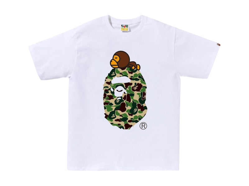 BAPE ABC Camo Milo On Big Ape Tee (SS25) White/Green