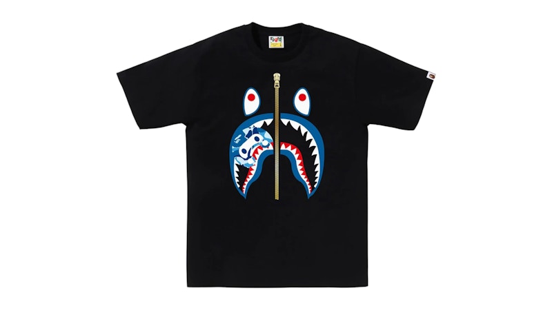 BAPE ABC Camo Milo Shark Tee (SS25) Black/Blue