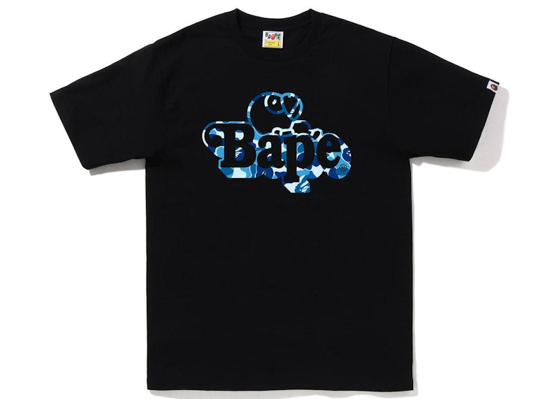 BAPE ABC Camo Milo on Bape Tee Black Blue