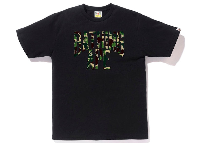 BAPE ABC Camo NYC Logo Tee Black Green