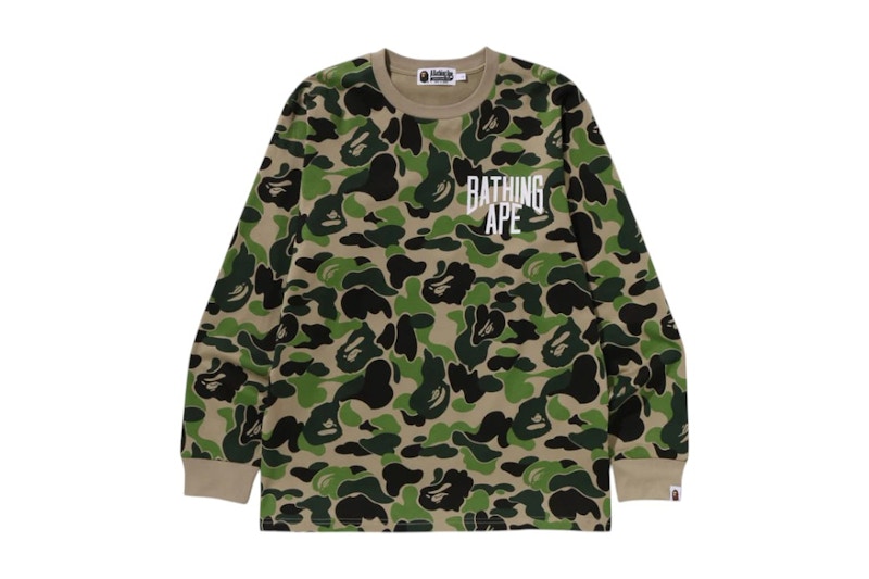 BAPE ABC Camo NYC One Point L/S Tee Green