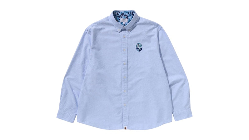 BAPE ABC Camo One Point Relaxed Fit Shirt Sax