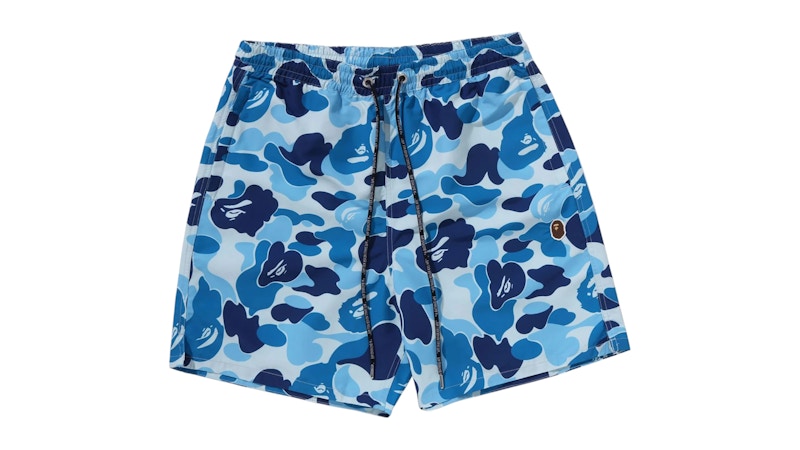BAPE ABC Camo One Point Relaxed Fit Water Shorts Blue