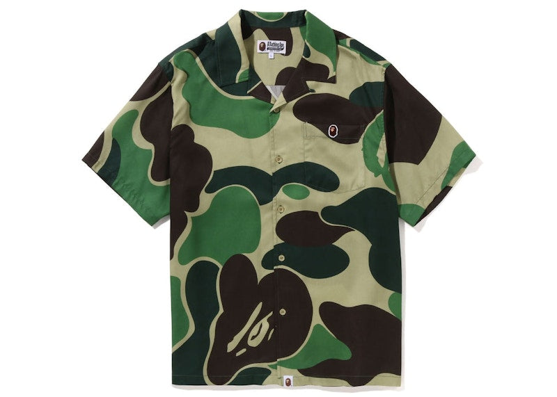 BAPE ABC Camo Open Collar Shirt Green