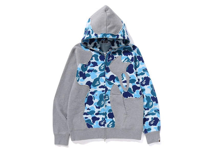 BAPE ABC Camo Patchwork Full Zip Hoodie Blue
