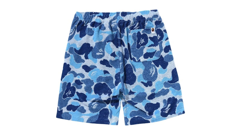 BAPE ABC Camo Pile One Point Sweat Shorts Blue