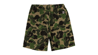 BAPE ABC Camo Pile One Point Sweat Shorts Green