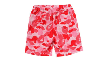 BAPE ABC Camo Pile One Point Sweat Shorts Pink