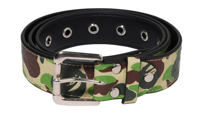 BAPE ABC Camo Pu Ostrich Belt Green