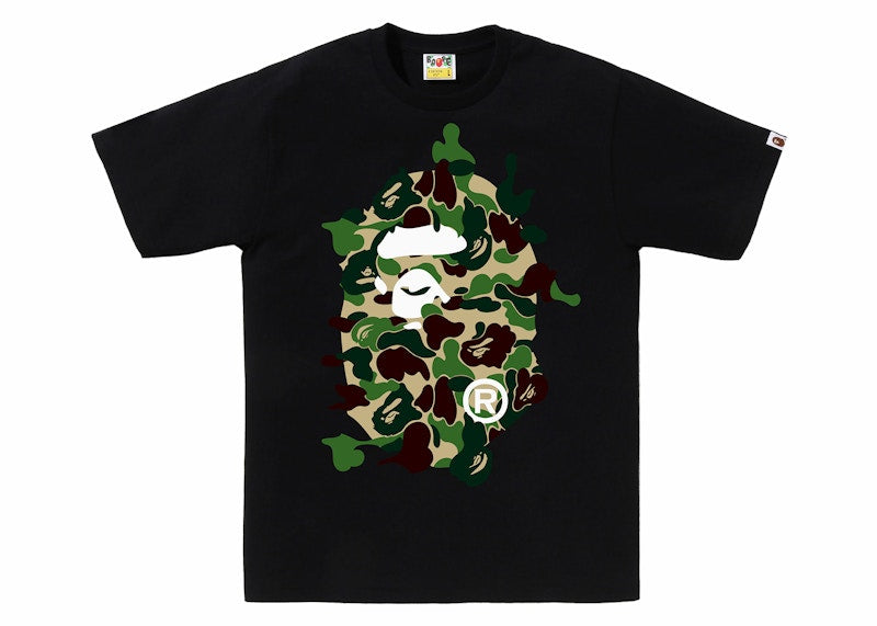 BAPE ABC Camo Rebuild Big Ape Head Tee Black/Green