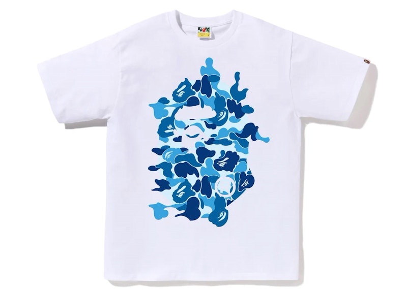 BAPE ABC Camo Rebuild Big Ape Head Tee White/Blue