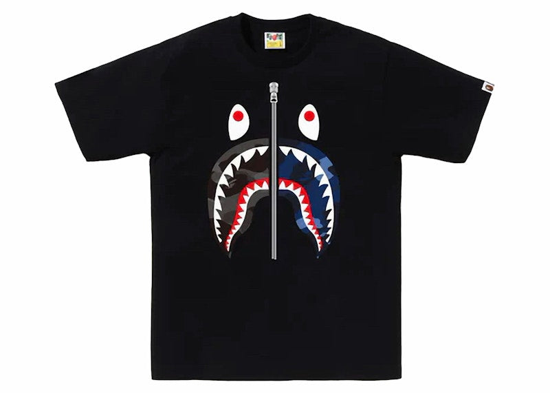 BAPE ABC Camo Rebuild Shark Tee Black/Black