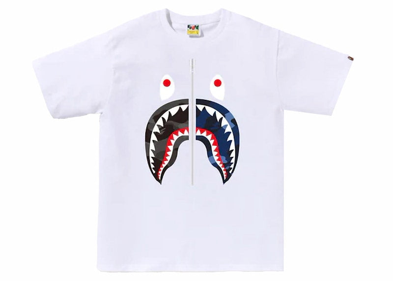 BAPE ABC Camo Rebuild Shark Tee White/Black