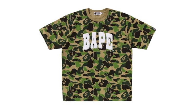 BAPE ABC Camo Relaxed Fit Bape Logo Tee Green