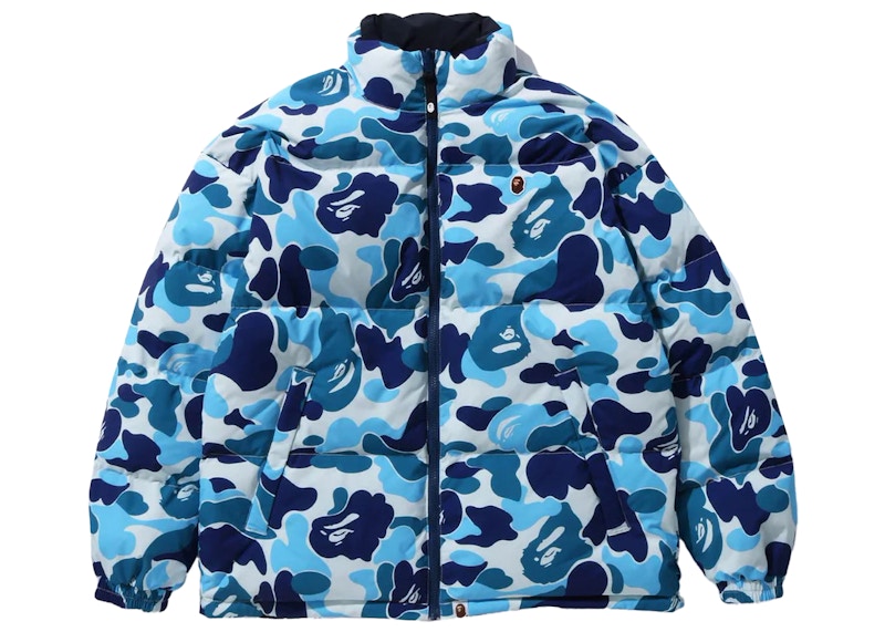 BAPE ABC Camo Reversible Down Jacket Blue