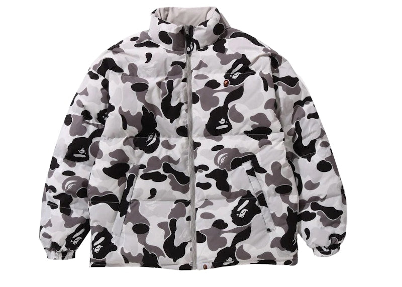 BAPE ABC Camo Reversible Down Jacket Gray