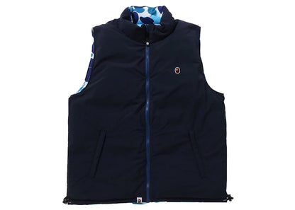 BAPE ABC Camo Reversible Down Vest Blue