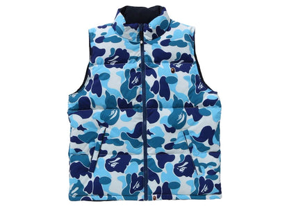 BAPE ABC Camo Reversible Down Vest Blue