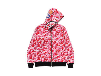 BAPE ABC Camo Reversible Shark Full Zip Hoodie Pink/Black