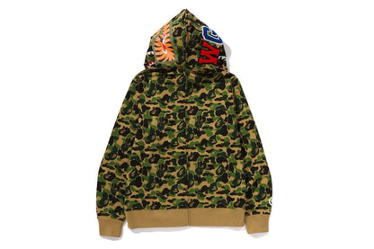 BAPE ABC Camo Separate Shark Full Zip Hoodie Green