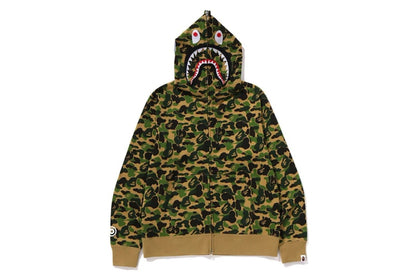 BAPE ABC Camo Separate Shark Full Zip Hoodie Green