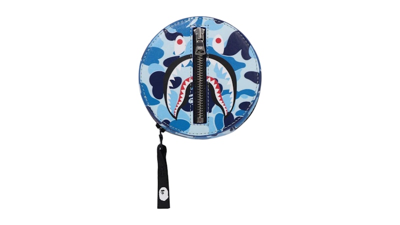 BAPE ABC Camo Shark Coin Case Blue