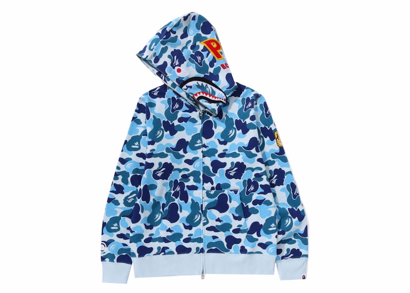 BAPE ABC Camo Shark PONR Full Zip Hoodie Blue