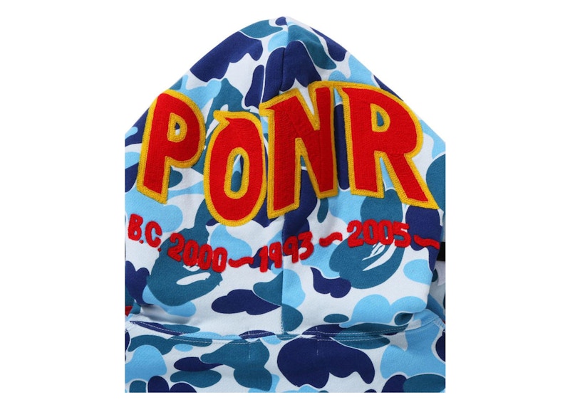 BAPE ABC Camo Shark PONR Full Zip Hoodie Blue