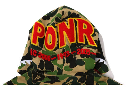 BAPE ABC Camo Shark PONR Full Zip Hoodie Green