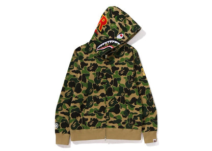 BAPE ABC Camo Shark PONR Full Zip Hoodie Green
