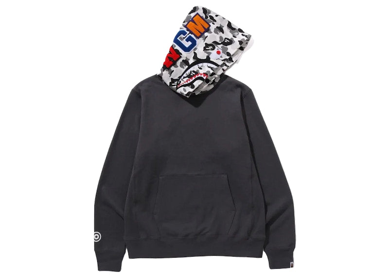 BAPE ABC Camo Shark Pullover Hoodie Charcoal
