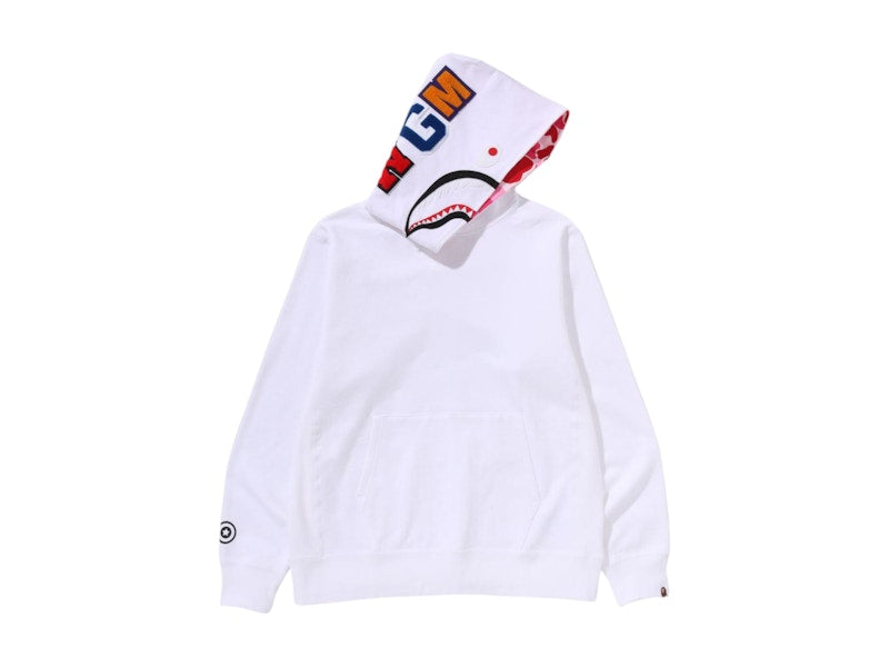 BAPE ABC Camo Shark Pullover Hoodie (SS25) White