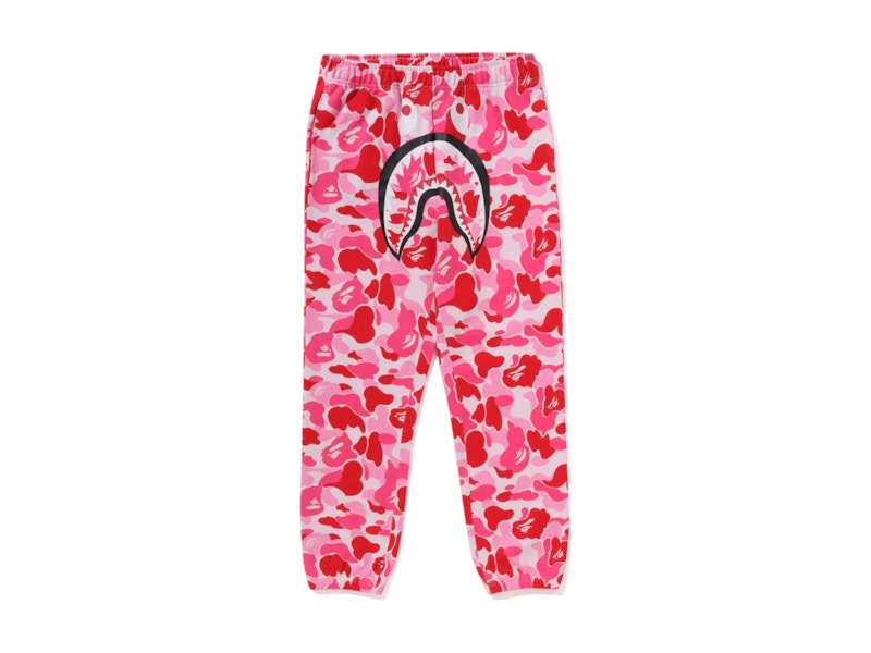 BAPE ABC Camo Shark Regular Fit Sweat Pants Pink