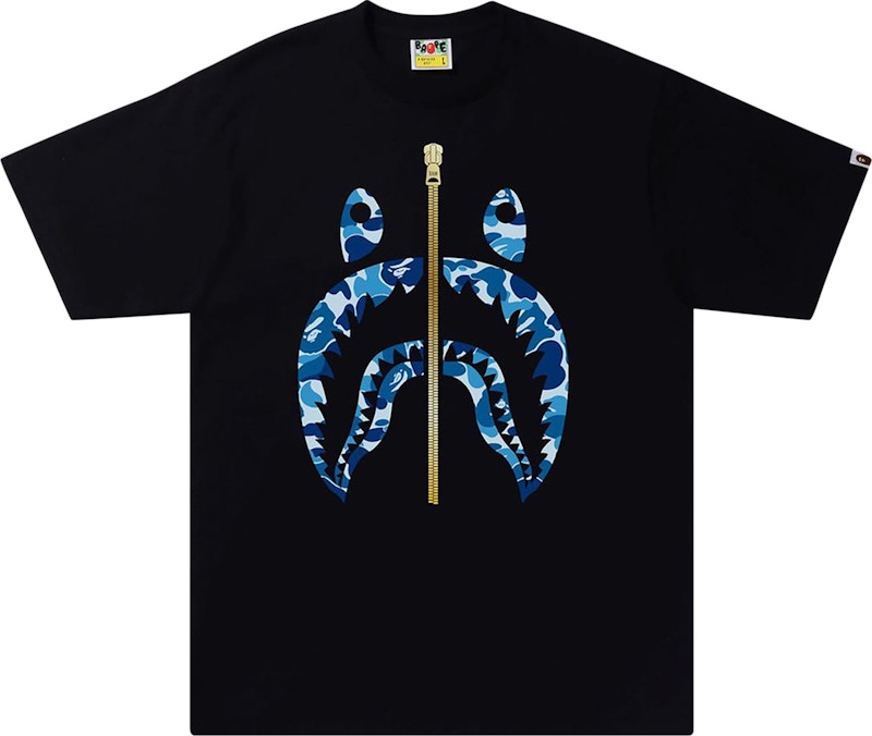BAPE ABC Camo Shark Tee Black/Blue (SS22)