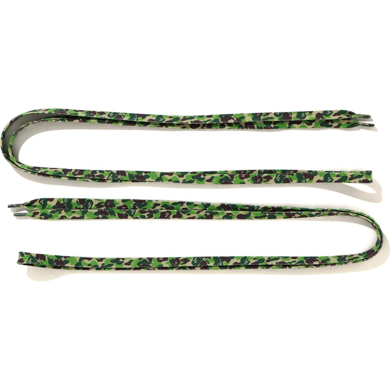 BAPE ABC Camo Shoelaces Green