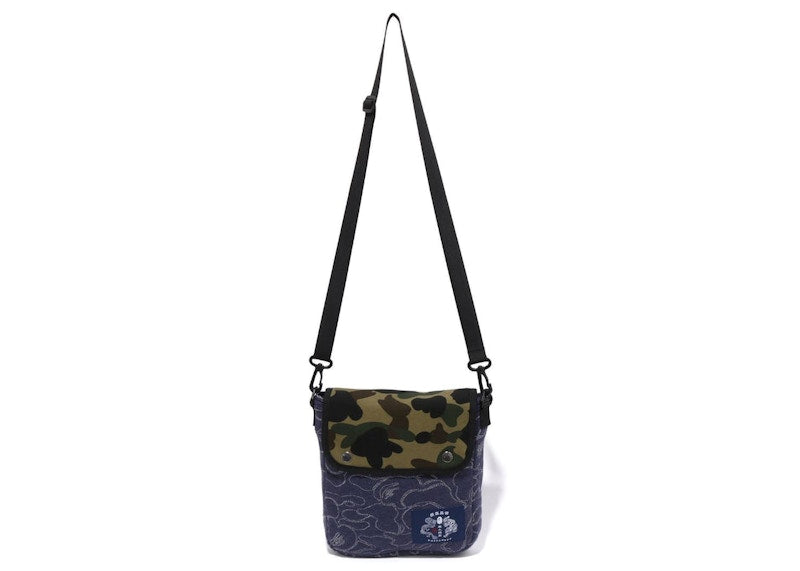 BAPE ABC Camo Shoulder Bag Navy